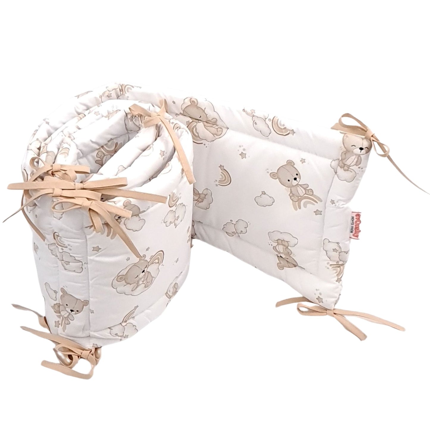 Evcushy Universal Cot Bed Bumper Cloud Nine Bears Collection Soft & Safe Baby Cot Protection