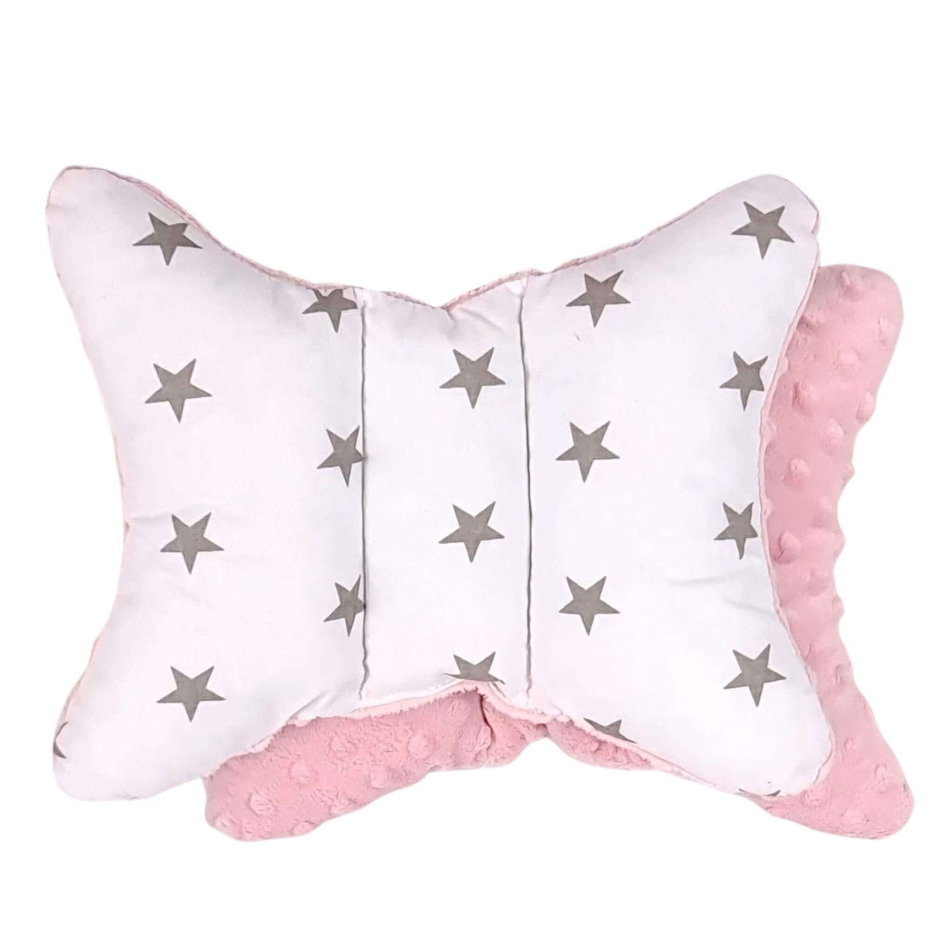 baby pillow butterfly pillow support for baby head pink white grey stars