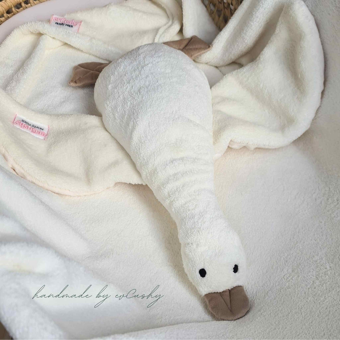 evcushy goose toy for children comforting effect plush delicate safe comforter