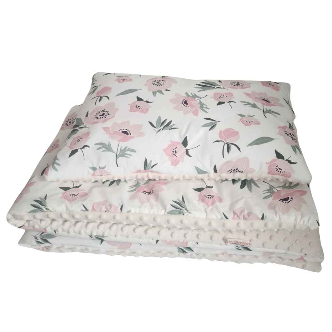 Floral Fantasy Poppies Cot Bed Junior Bed Toddler Size Duvet and Pillow Set