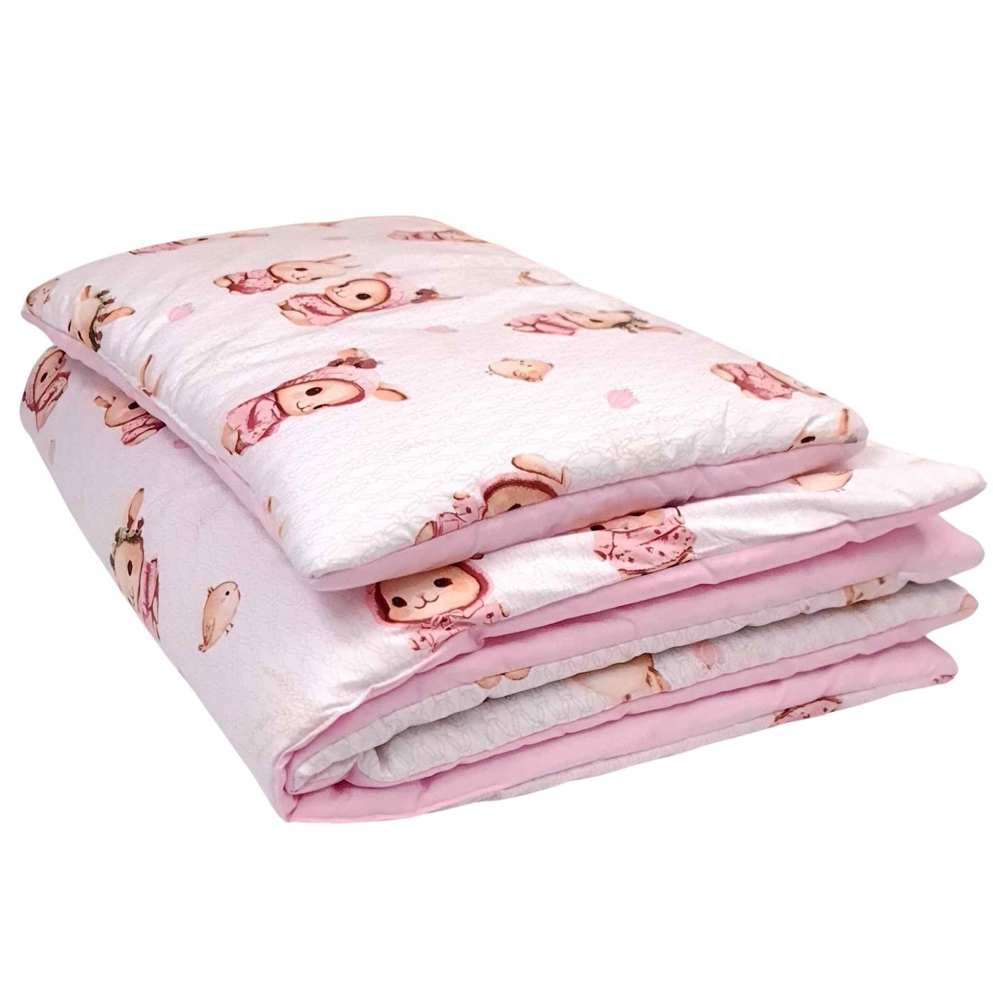 children bed clothes girls bedding with filling pink bunnies cotton