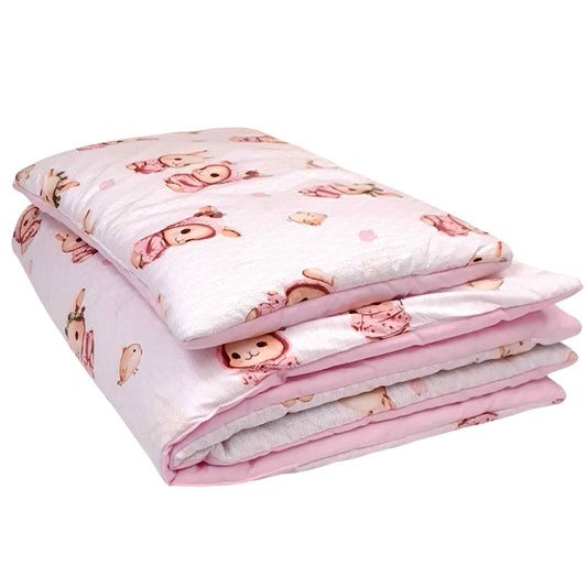 children bed clothes girls bedding with filling pink bunnies cotton