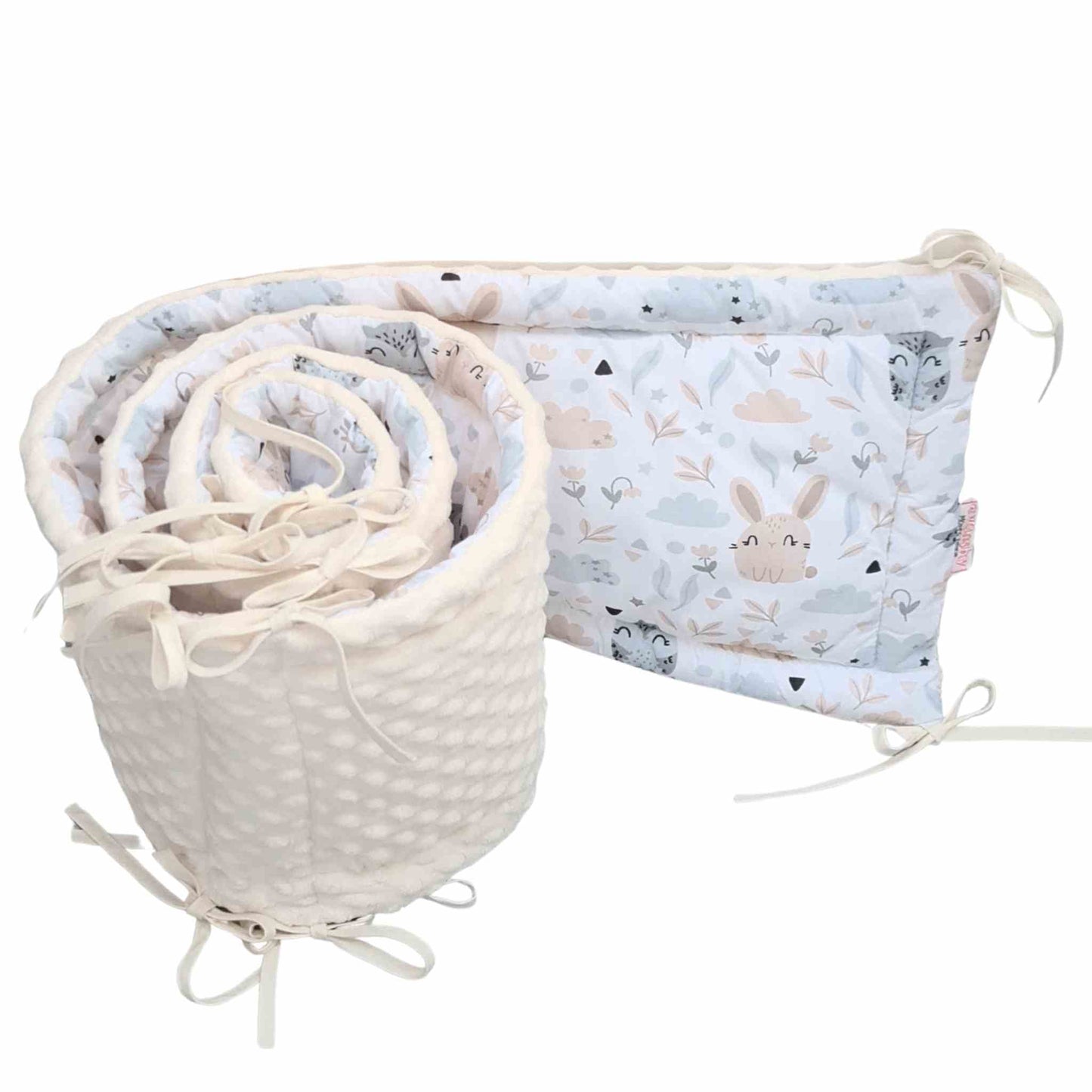 crib sides protector bumper for cot bed well padded neutral gender colour and pattern evcushy