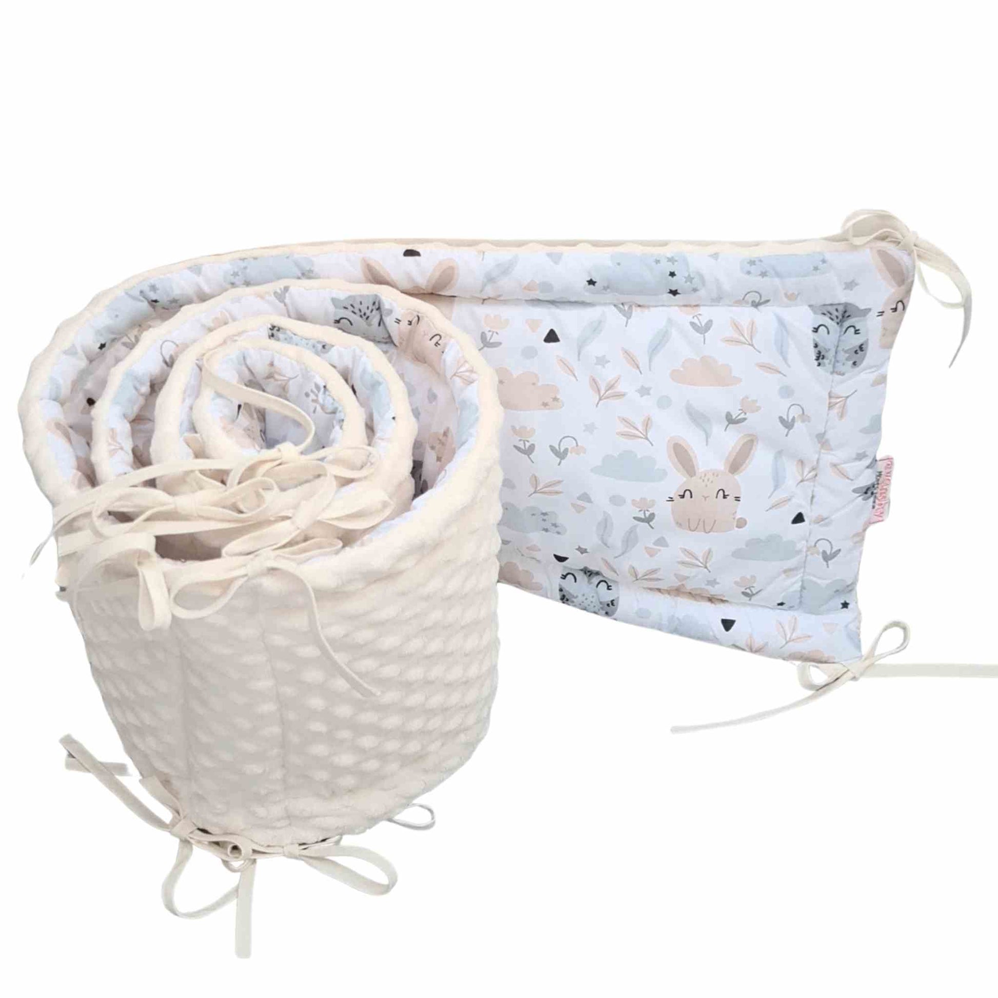 crib sides protector bumper for cot bed well padded neutral gender colour and pattern evcushy