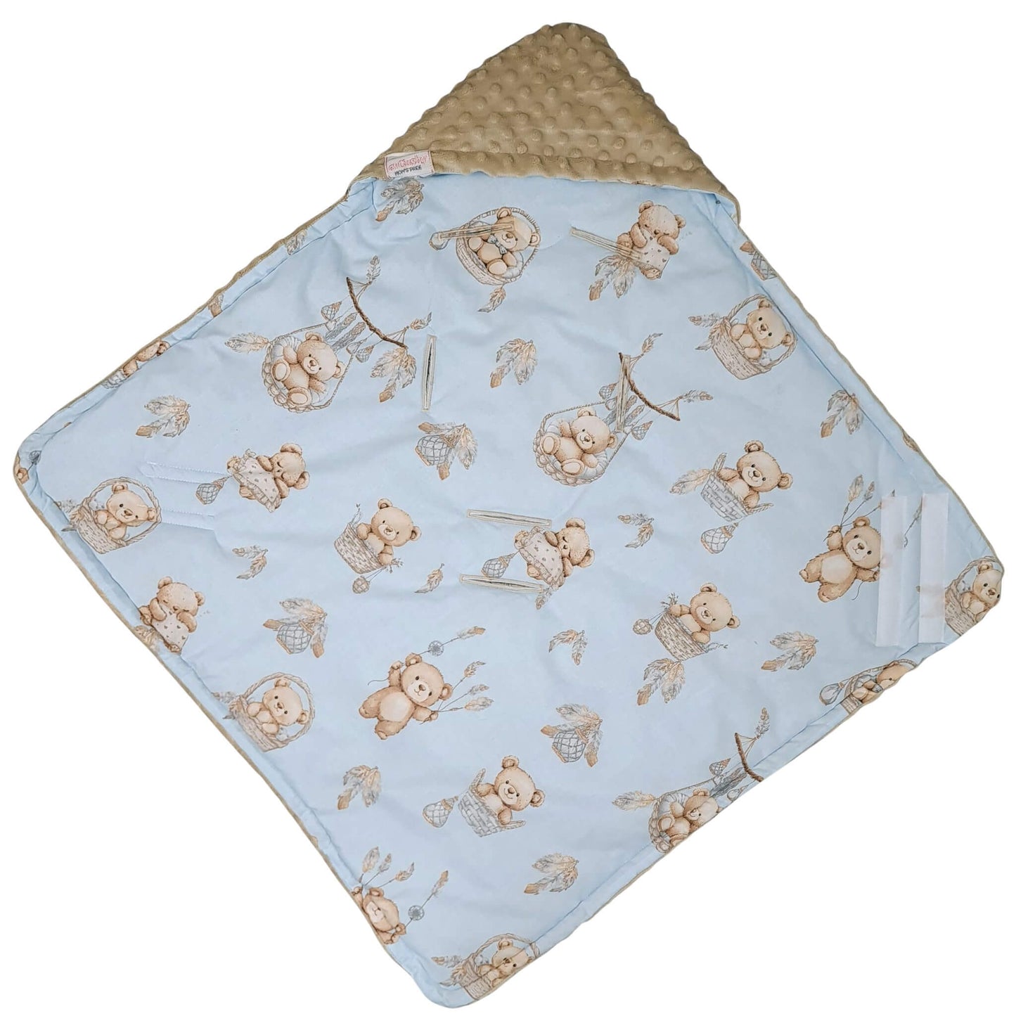 evcushy infants car seat swaddle with hood and velcro safe cosing warm blanket for travels