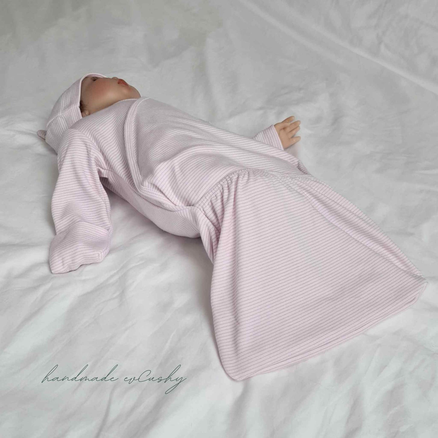 newborn baby sleeping bag 0-3 months kangaroo pouch pink evcushy
