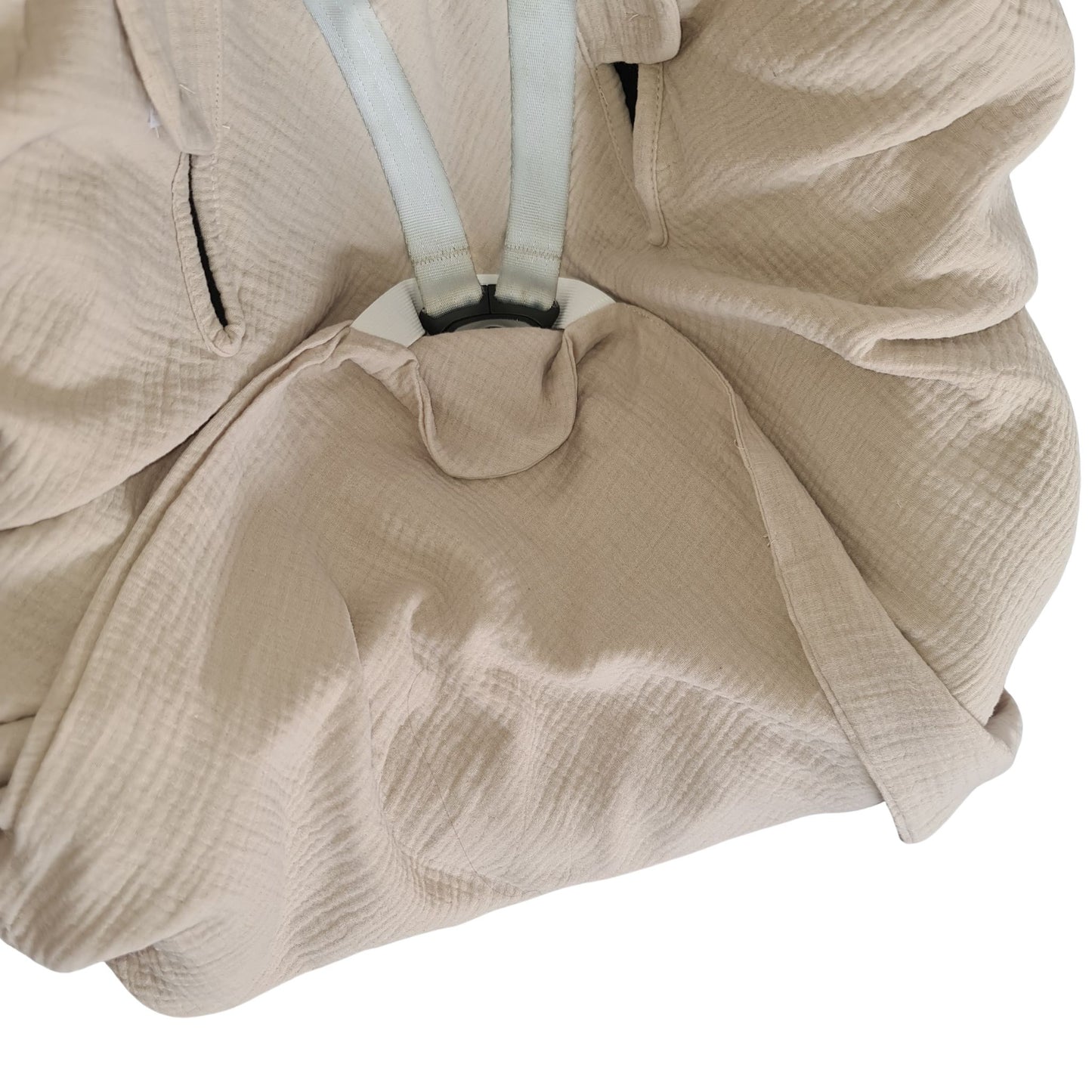 Lightweight Swaddle for Car Seat & Buggy 100% Cotton Natural Colour
