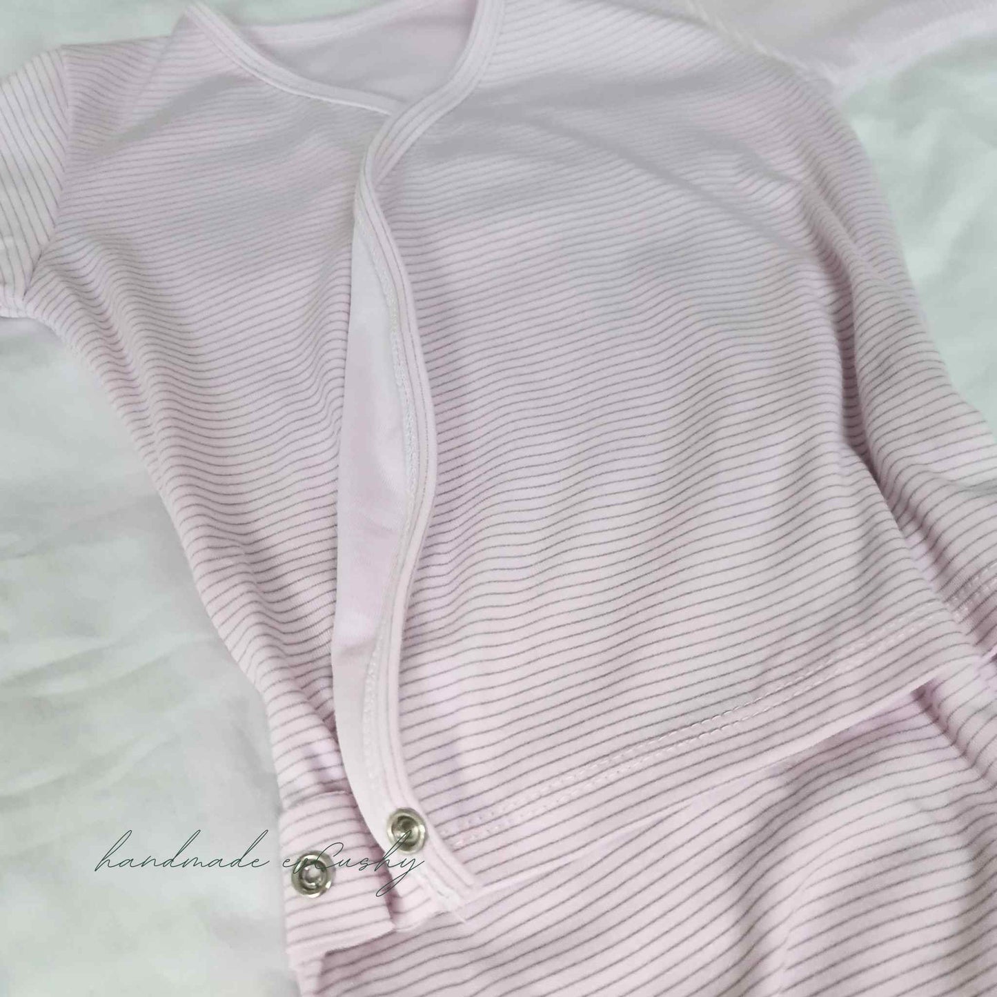 newborn baby sleeping bag 0-3 months kangaroo pouch pink with stripes evcushy
