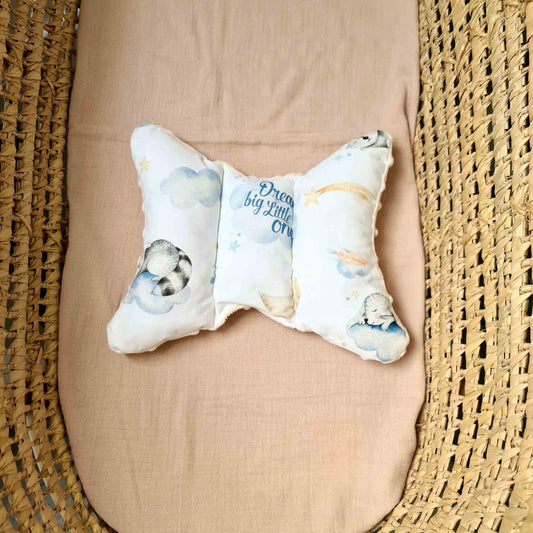 head support pillow for baby little futterfly shape animals pattern evcushy