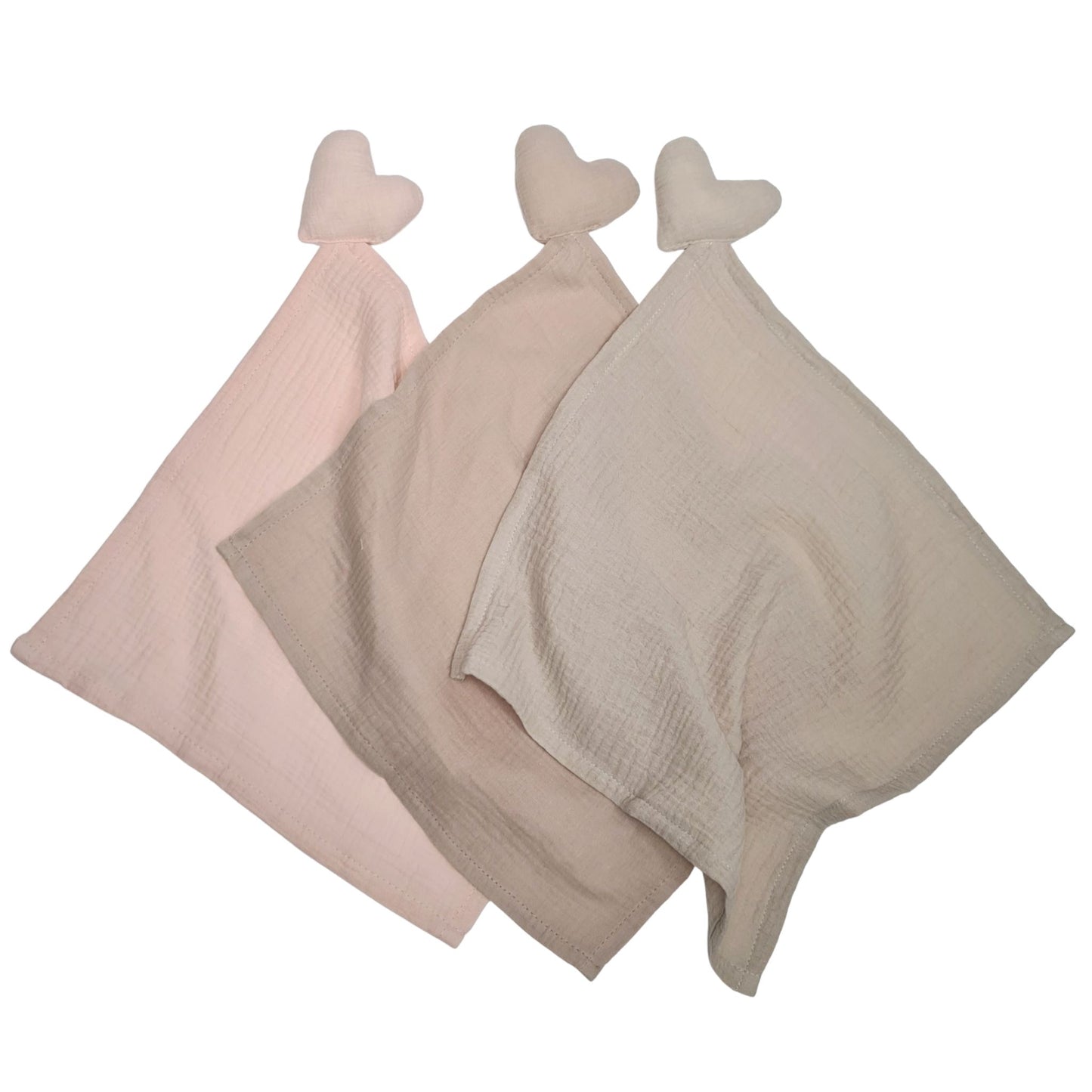 muslin squares 3 pack comforter blanket pink beige