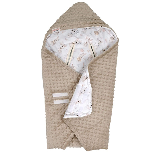 Baby Car Seat Blanket 0-12 Months Plush | Retro Bunny