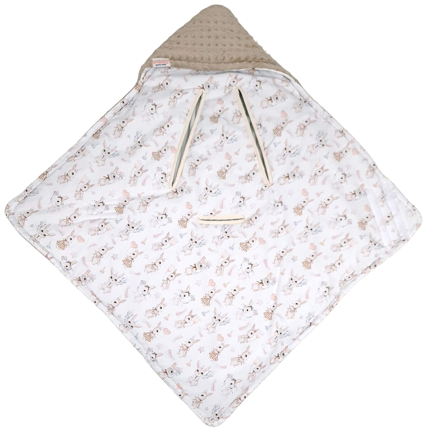 Baby Car Seat Blanket 0-12 Months Plush | Retro Bunny