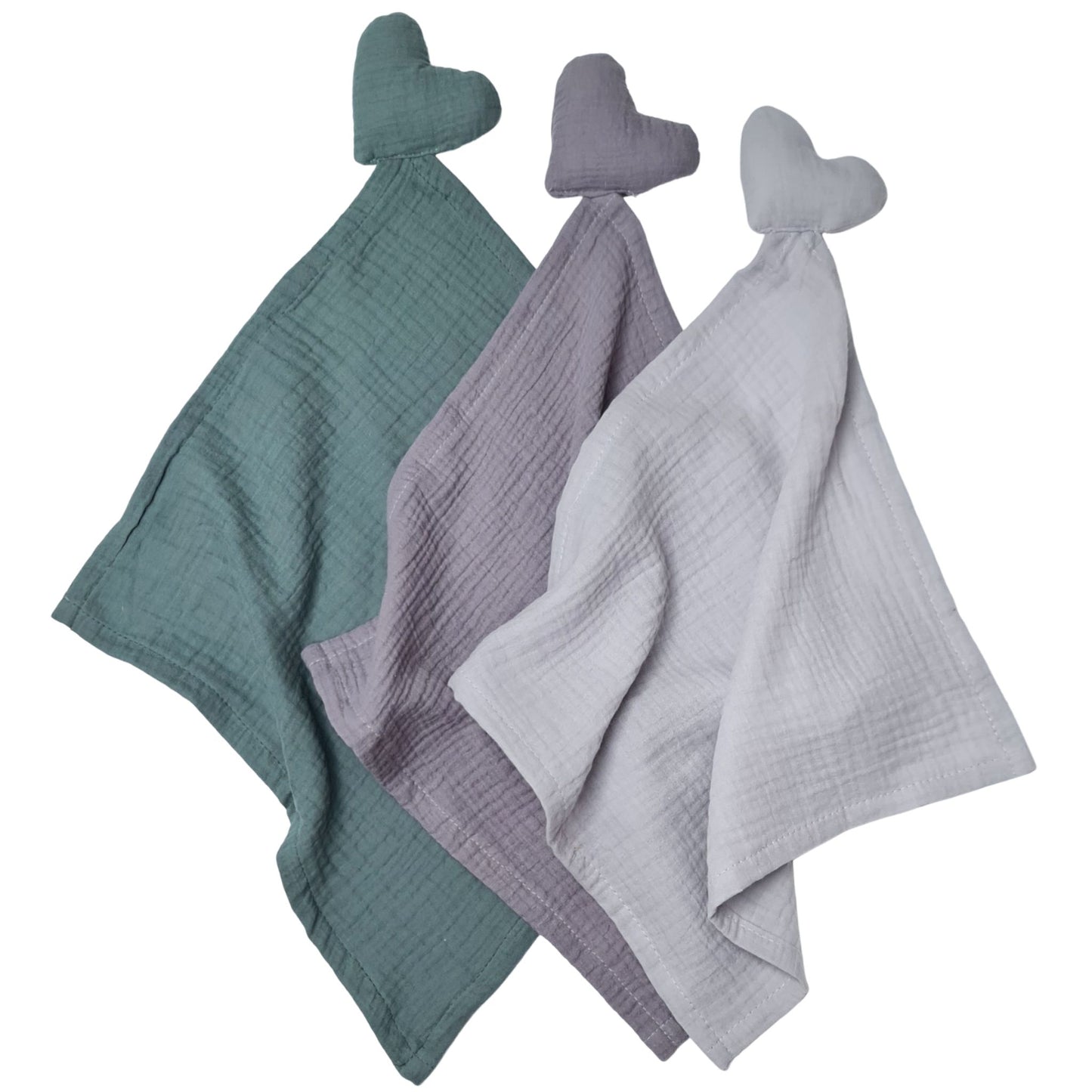 muslin squares 3 pack green grey comforter blanket
