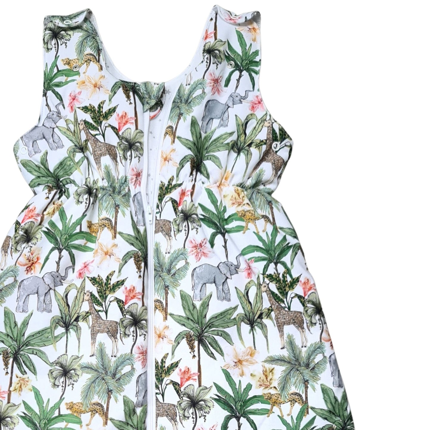 sleeping bag for baby 100^ otton jungle animals green