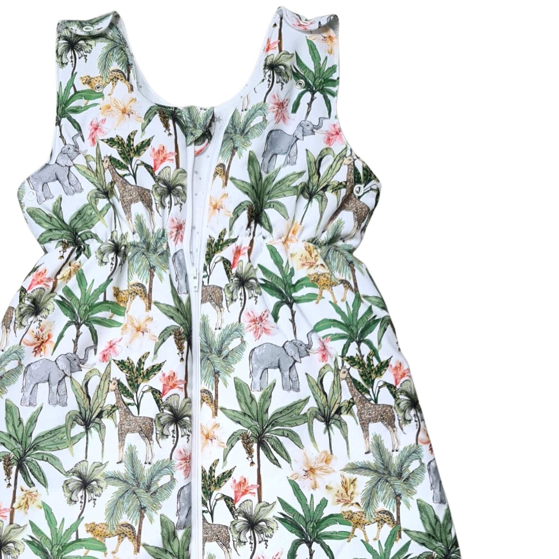 sleeping bag for baby 100^ otton jungle animals green