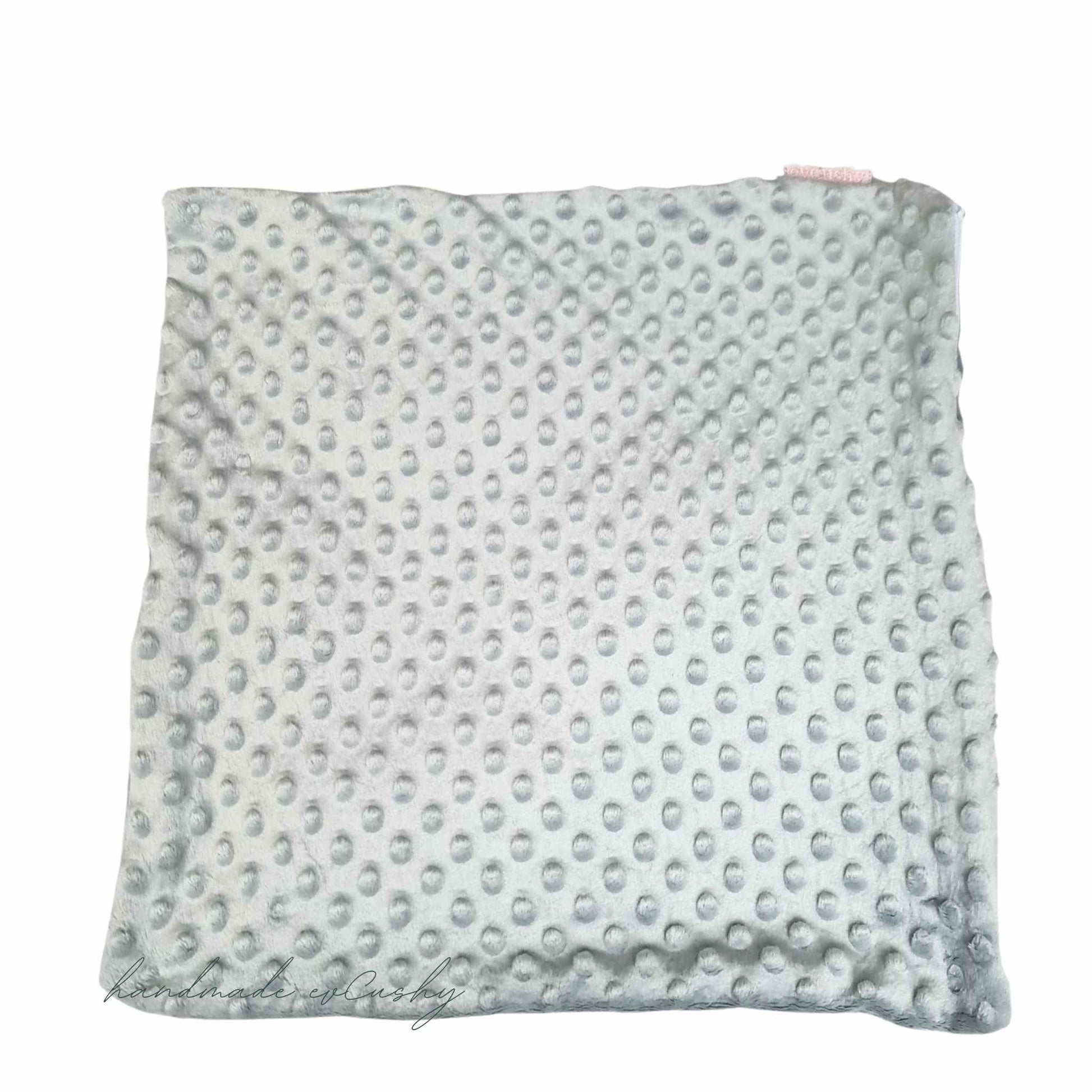 soft fleece cover for pillow with zip grey