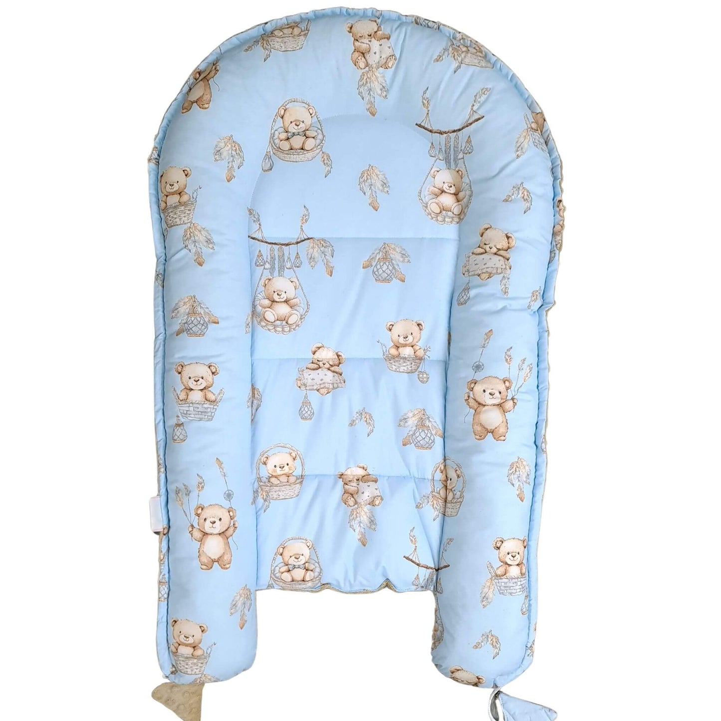 unfolded baby nest play pod sleep aid serving as a changing mat bouncer