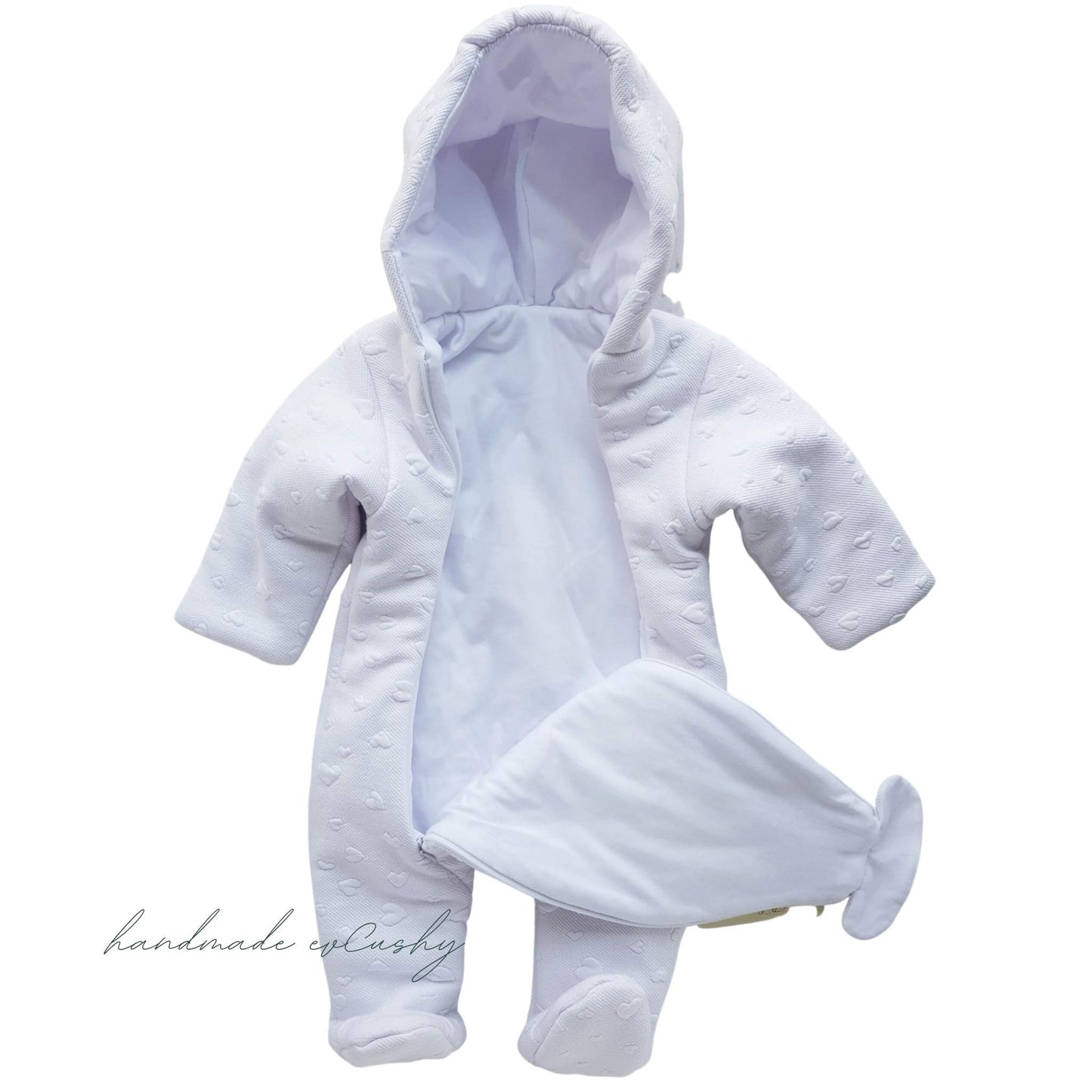 wintersuit pram suit white overall