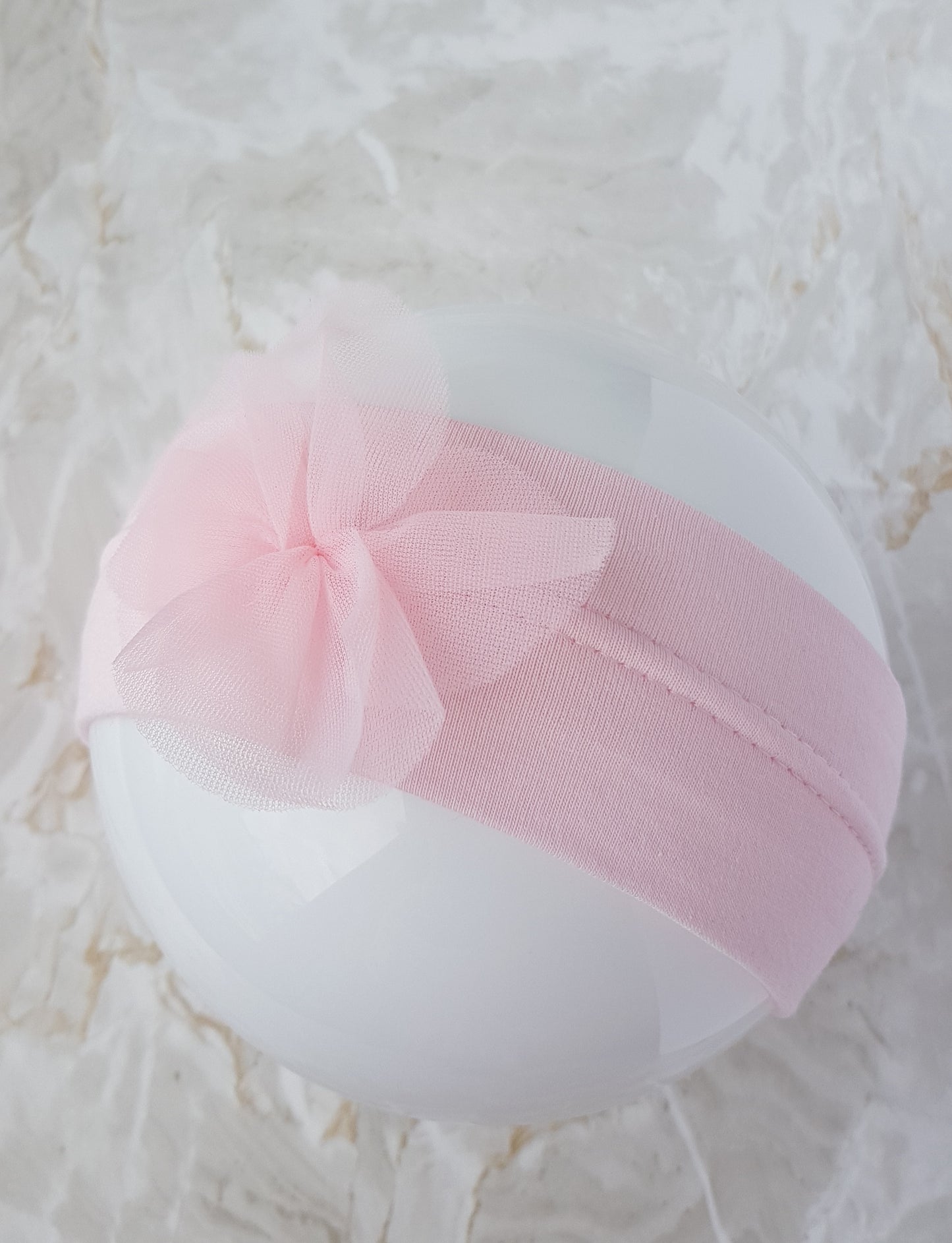 Cotton flower Baby Girl headband, 7 to 16 months old, head size 46-48cm