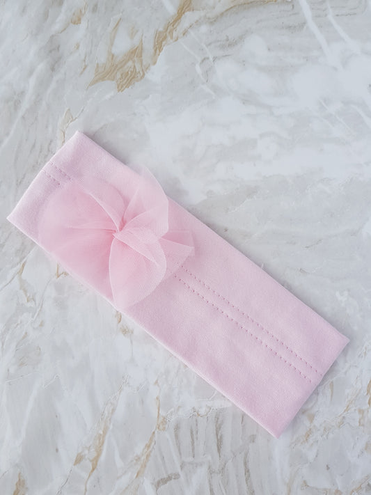 Cotton flower Baby Girl headband, 7 to 16 months old, head size 46-48cm