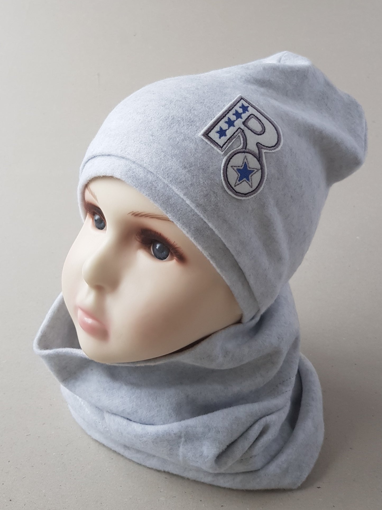 Baby Beanie Hat with R Embroidery 6-24 months