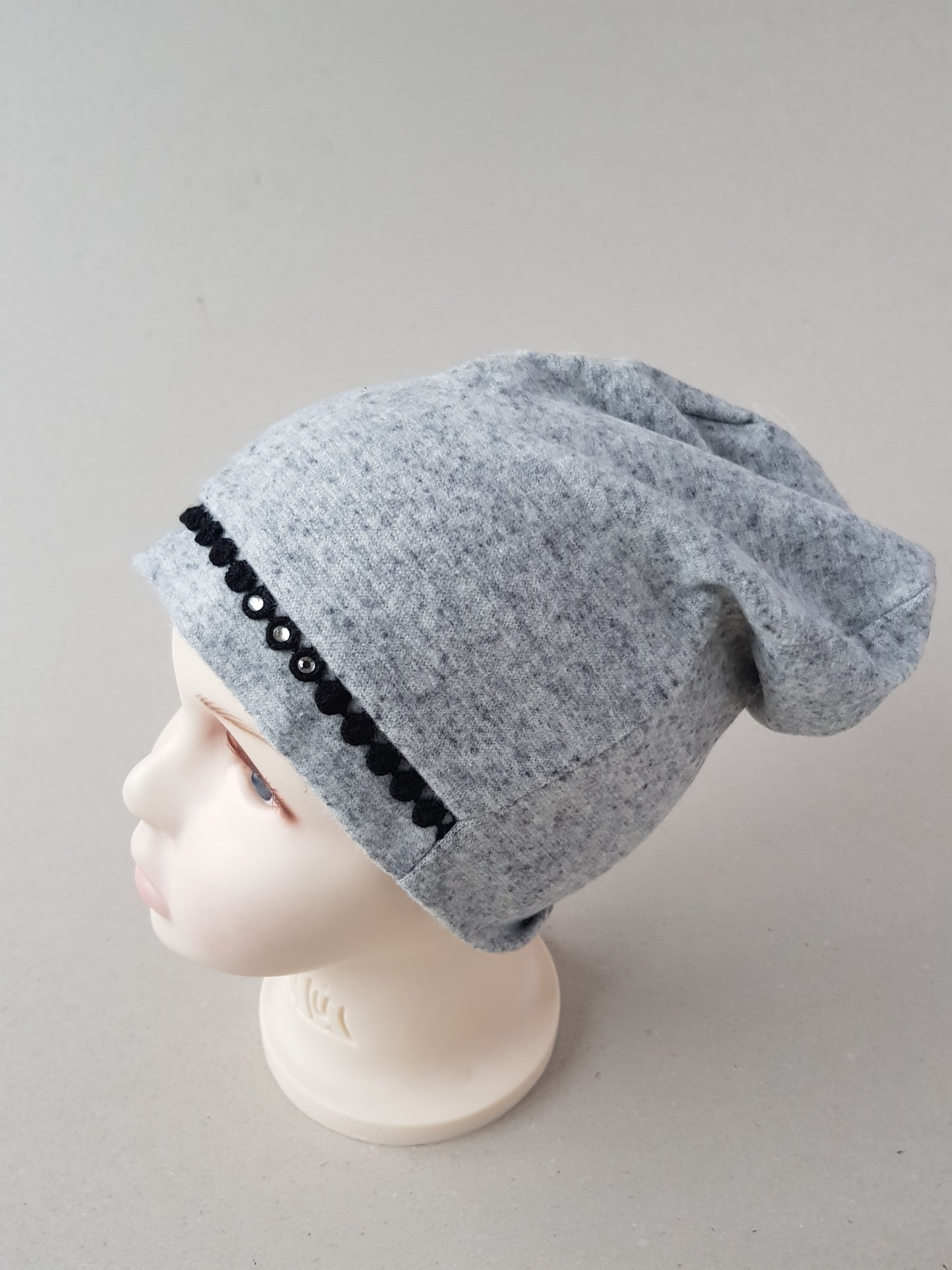 Beanie Warm hat for girls grey 1-6 years