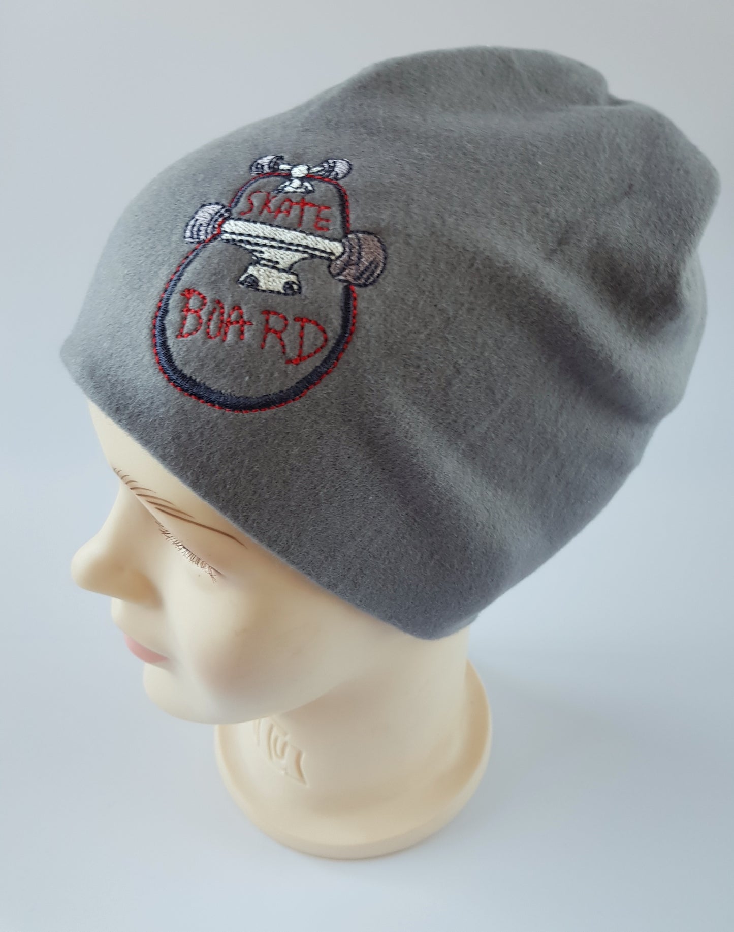 Kids Cotton Hat with Skateboard Embroidery