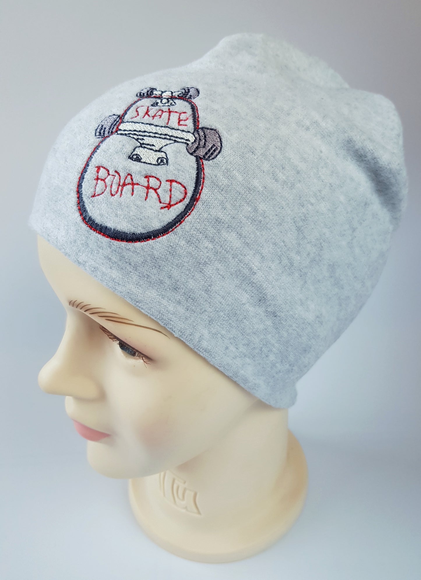 Kids Cotton Hat with Skateboard Embroidery