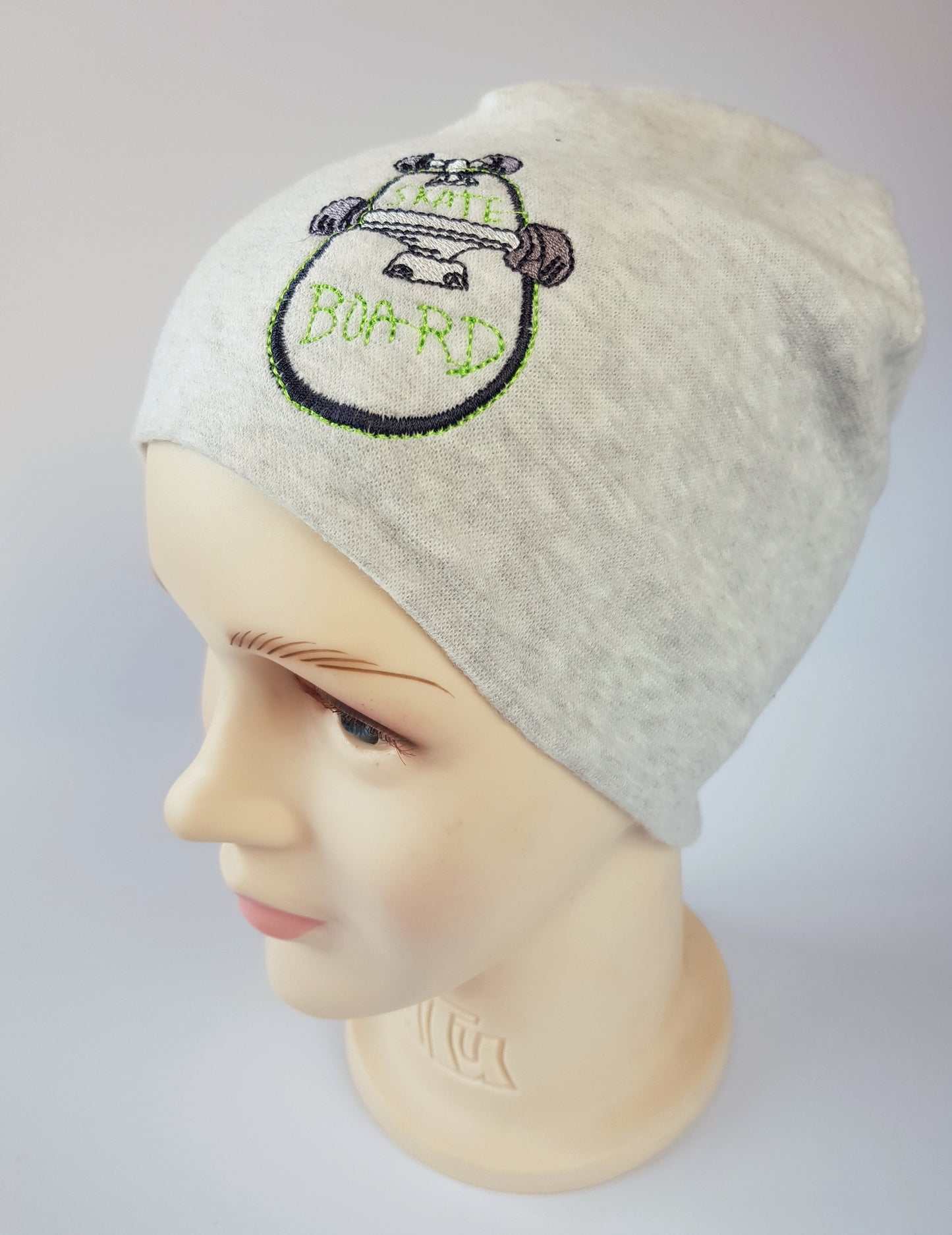 Kids Cotton Hat with Skateboard Embroidery