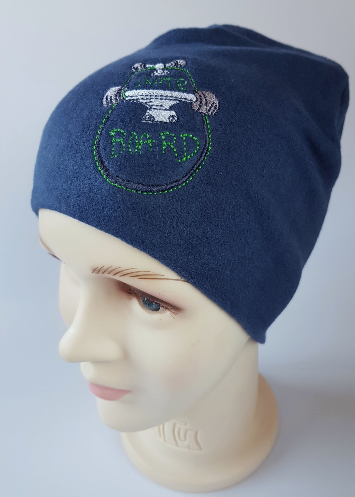 Kids Cotton Hat with Skateboard Embroidery
