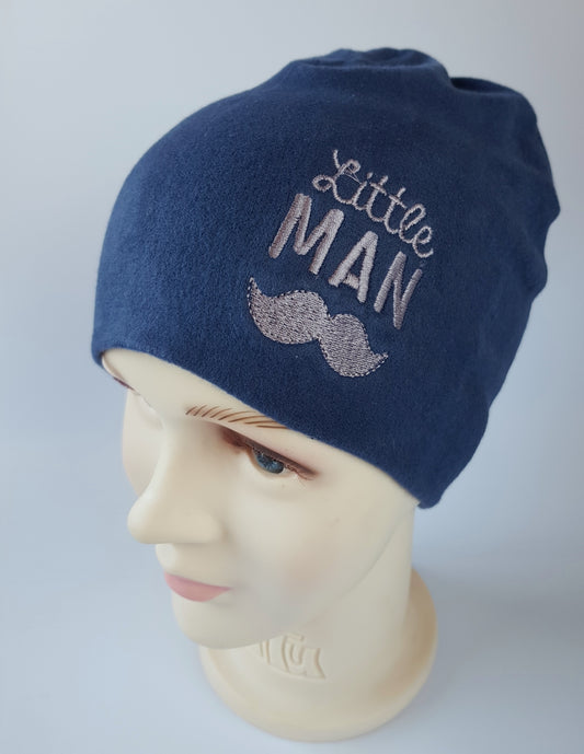 Kids Cotton Hat with “Little MAN” Embroidery