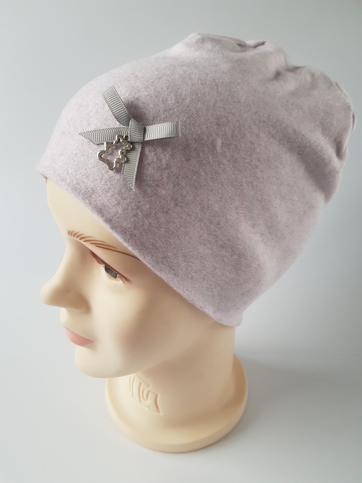 Kids Cotton Hat with Ribbon & Teddy Pendant