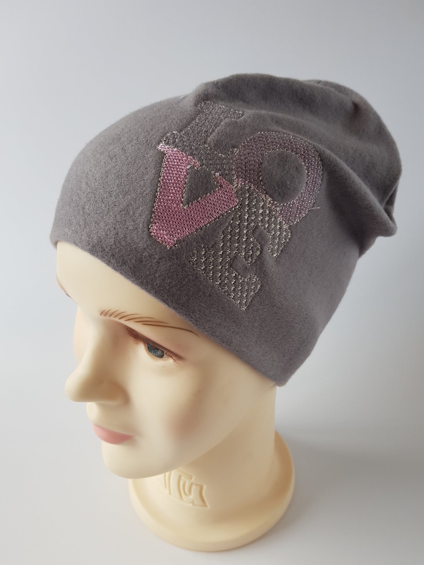 Kids Cotton Hat Beanie with LOVE Embroidery