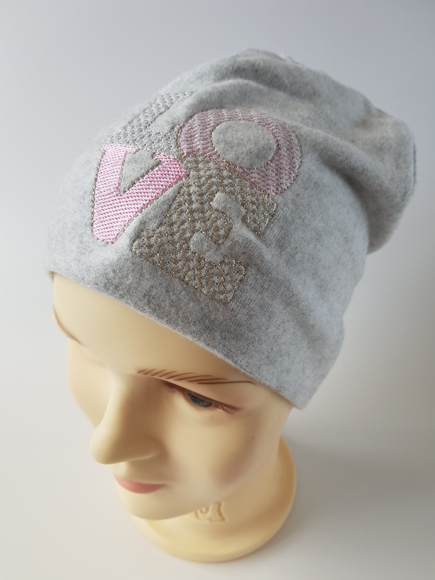 Kids Cotton Hat Beanie with LOVE Embroidery
