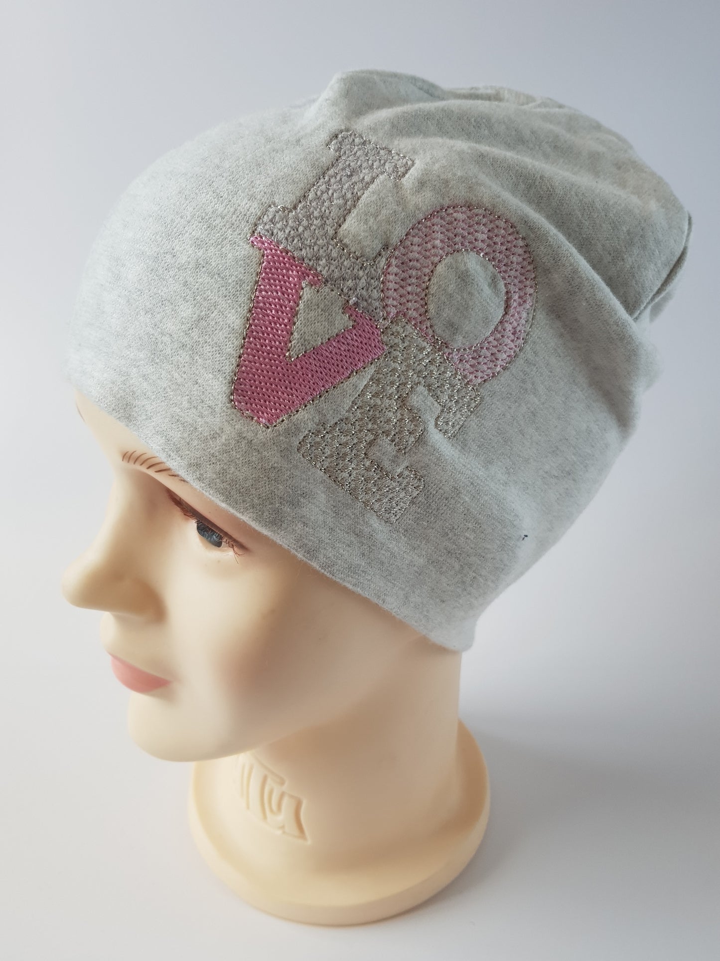 Kids Cotton Hat Beanie with LOVE Embroidery
