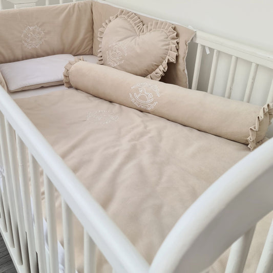 decorative pillow with frills beige velvet pillow