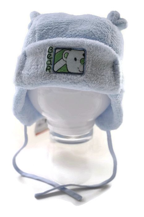 Winter hat for boys with ties Polar Bear