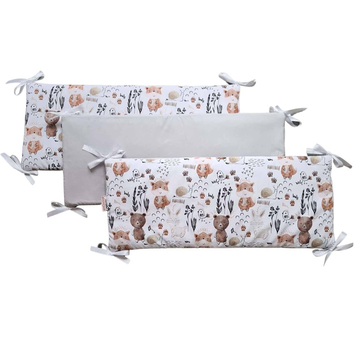 cot bumpers for baby bed protectors for cot grey and beige
