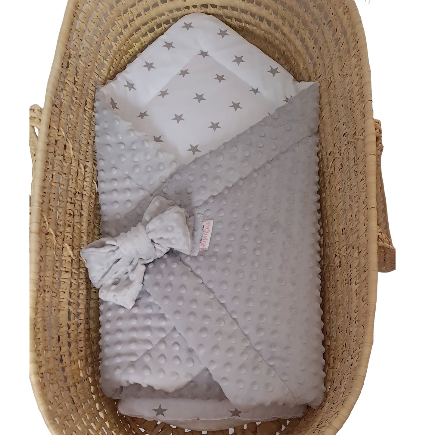 evcushy swaddling blanket for newborn cosy fleece blanket for baby grey