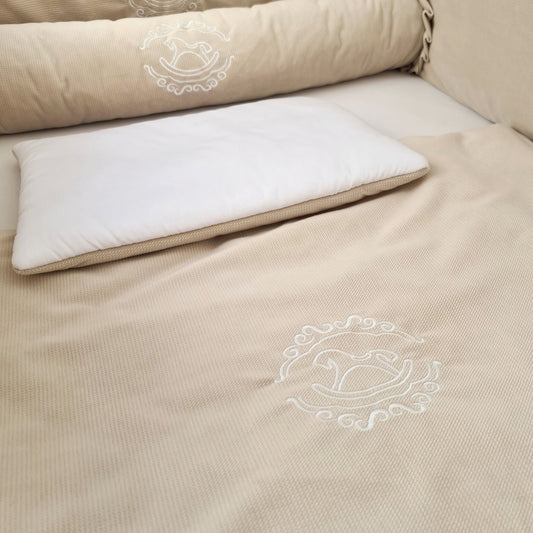 evcushy baby cot quilt and pillow cotton and velvet