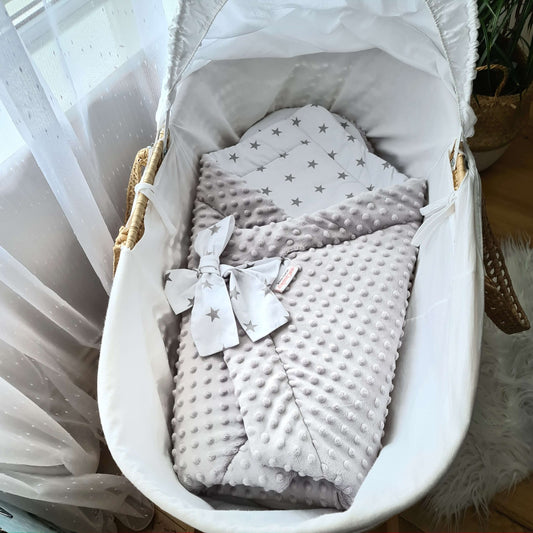 Swaddle blanket - 3 in 1 Grey-Stars.