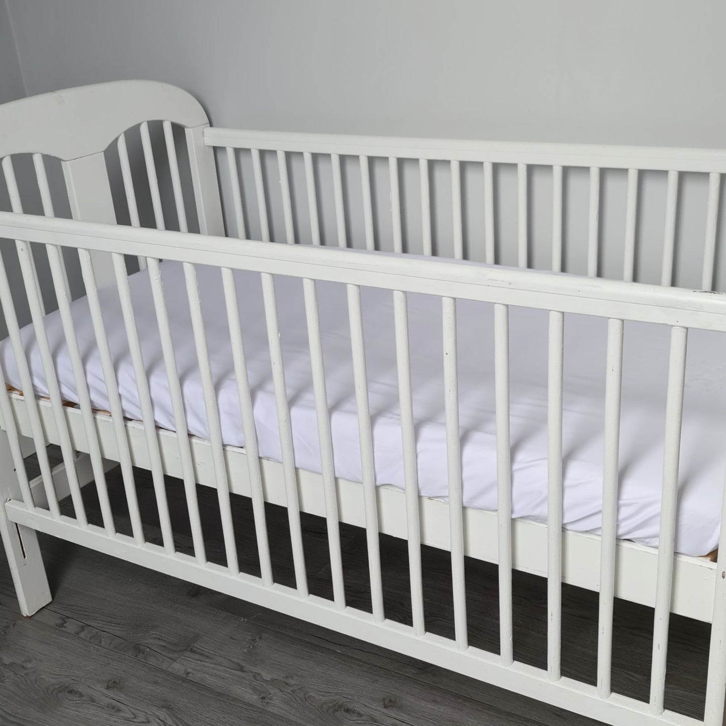 Fitted Sheet For Cot Bed Crib 100% Cotton White with Embroidery