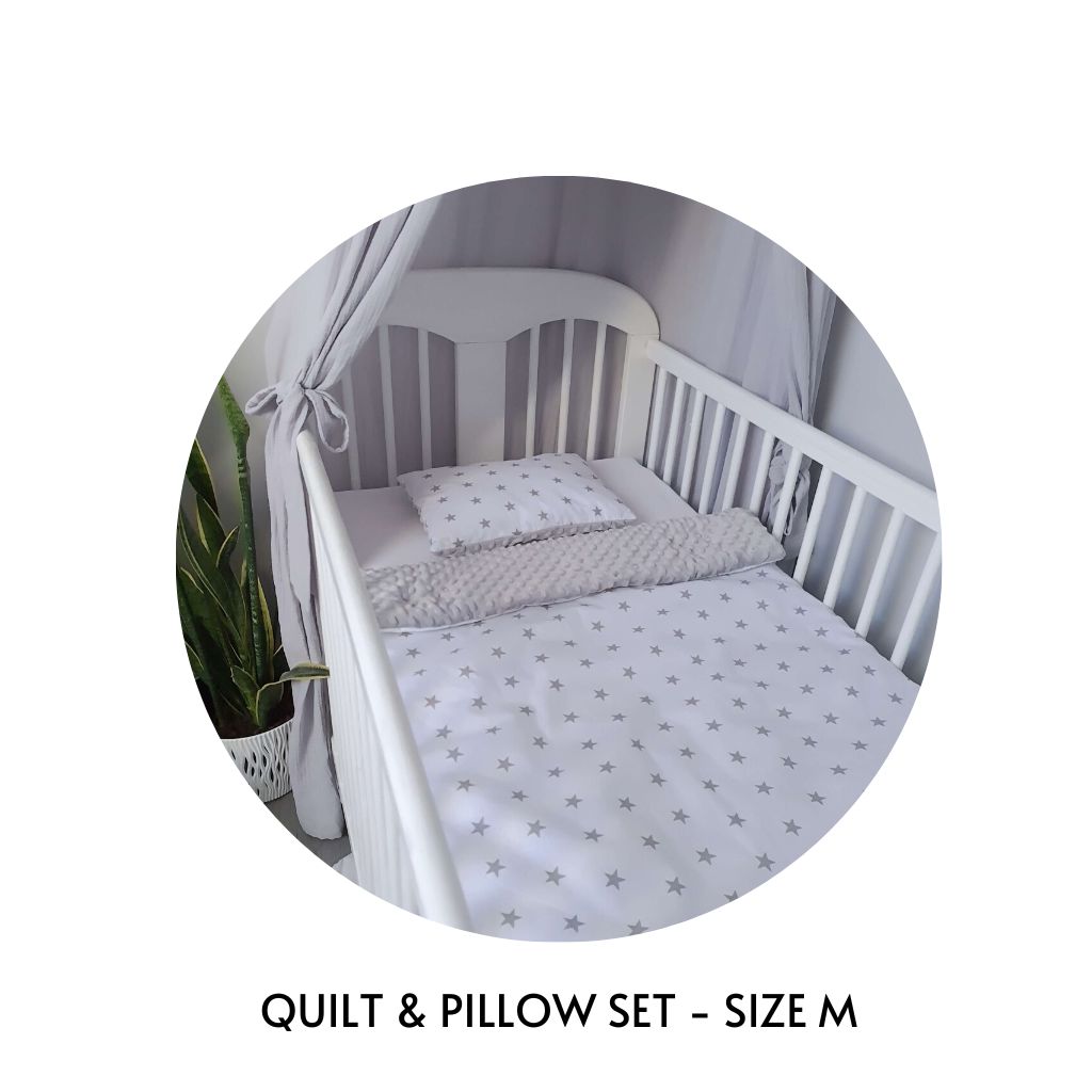 Quilt and pillow for baby cot crib pram cotton 