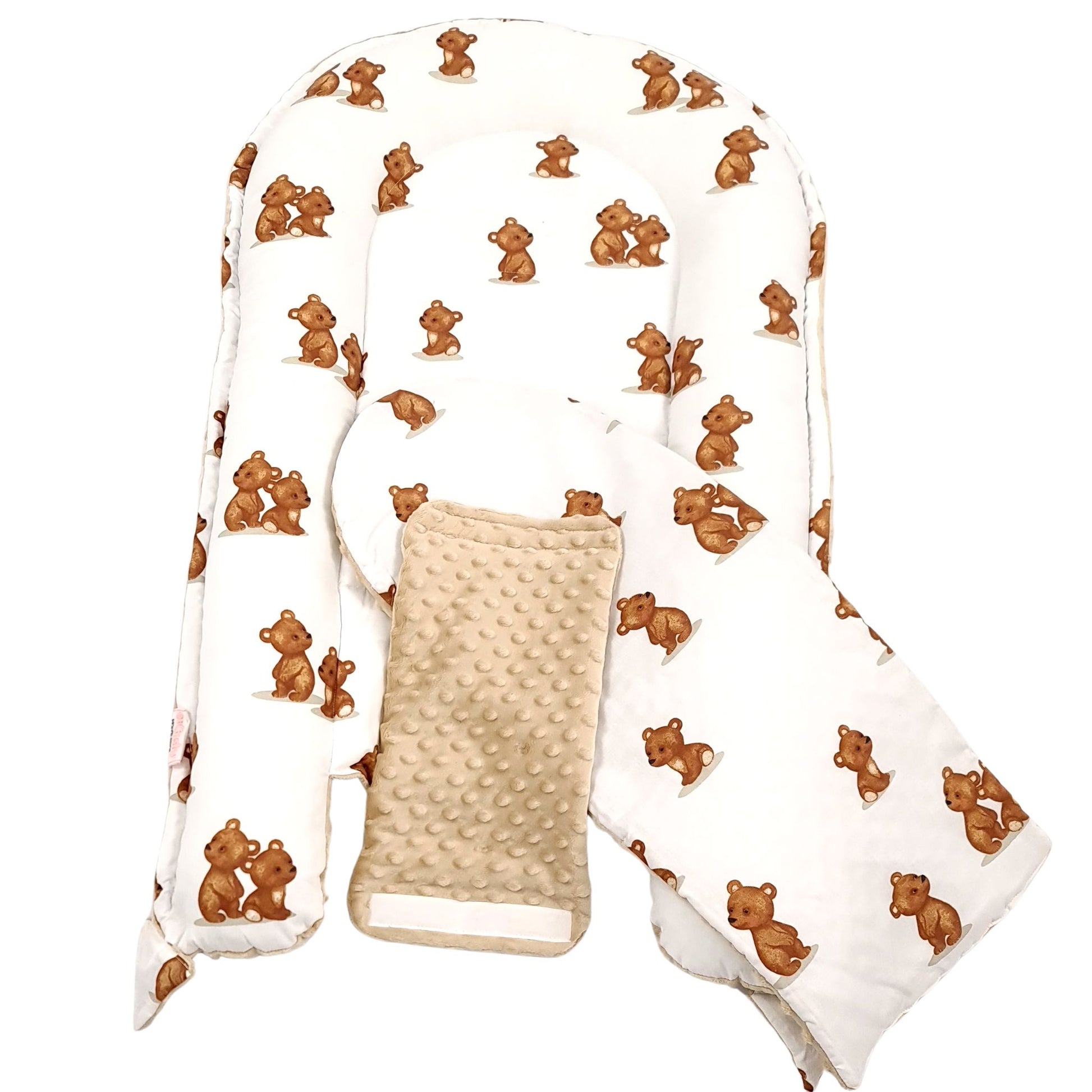 Cozy and portable baby nest for sleeping, lounging, and tummy time newborn baby