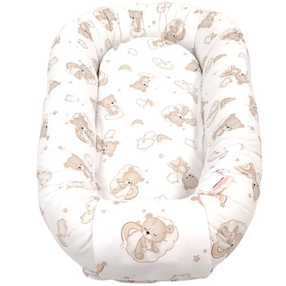 Evcushy Baby Nest Pod – Cloud Nine Bears Collection  Cozy & Safe Sleeping Space for Newborns made of 100% cotton