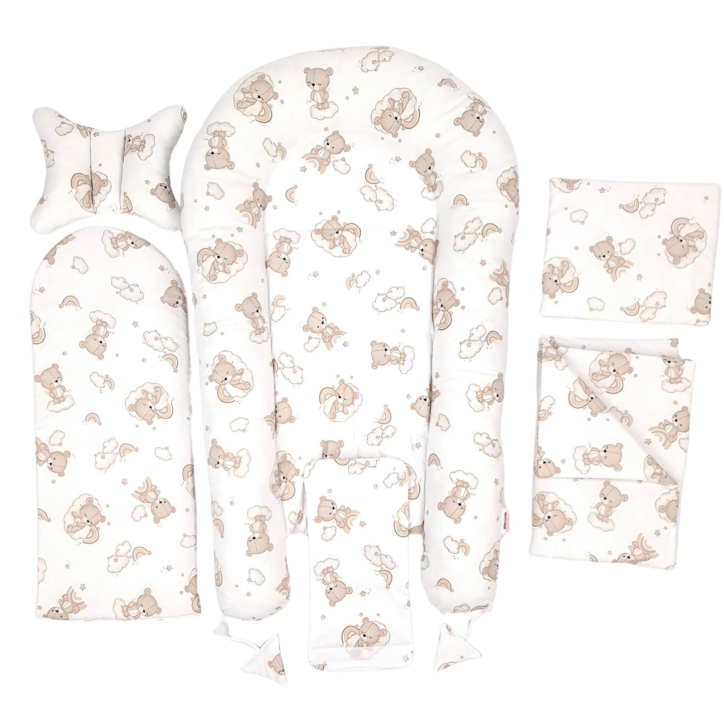 Evcushy Baby Nest with Removable Liner, Pillows & Quilt for newborn till 9 months