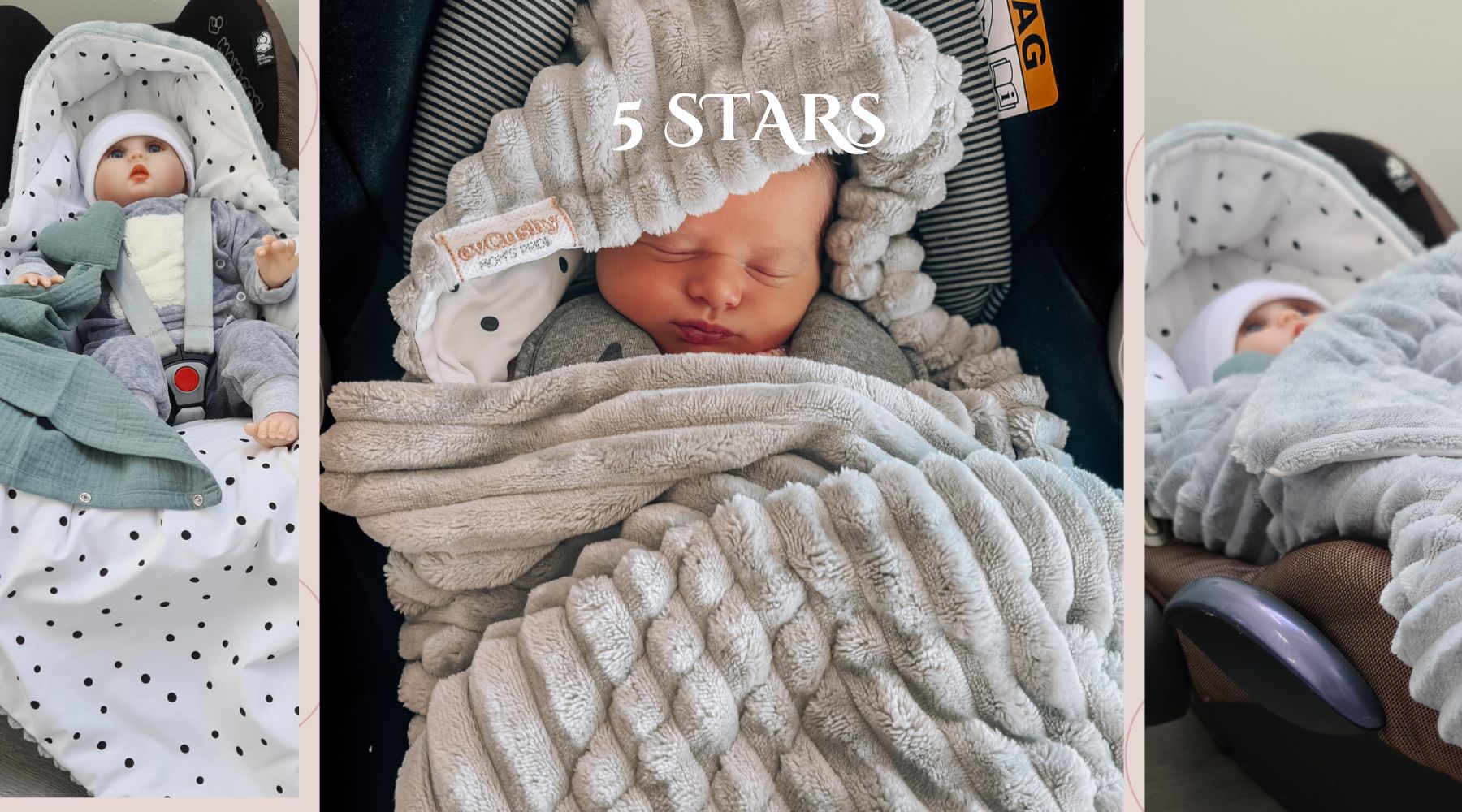 POPULAR 5 stars car seat blankets for baby evcushy