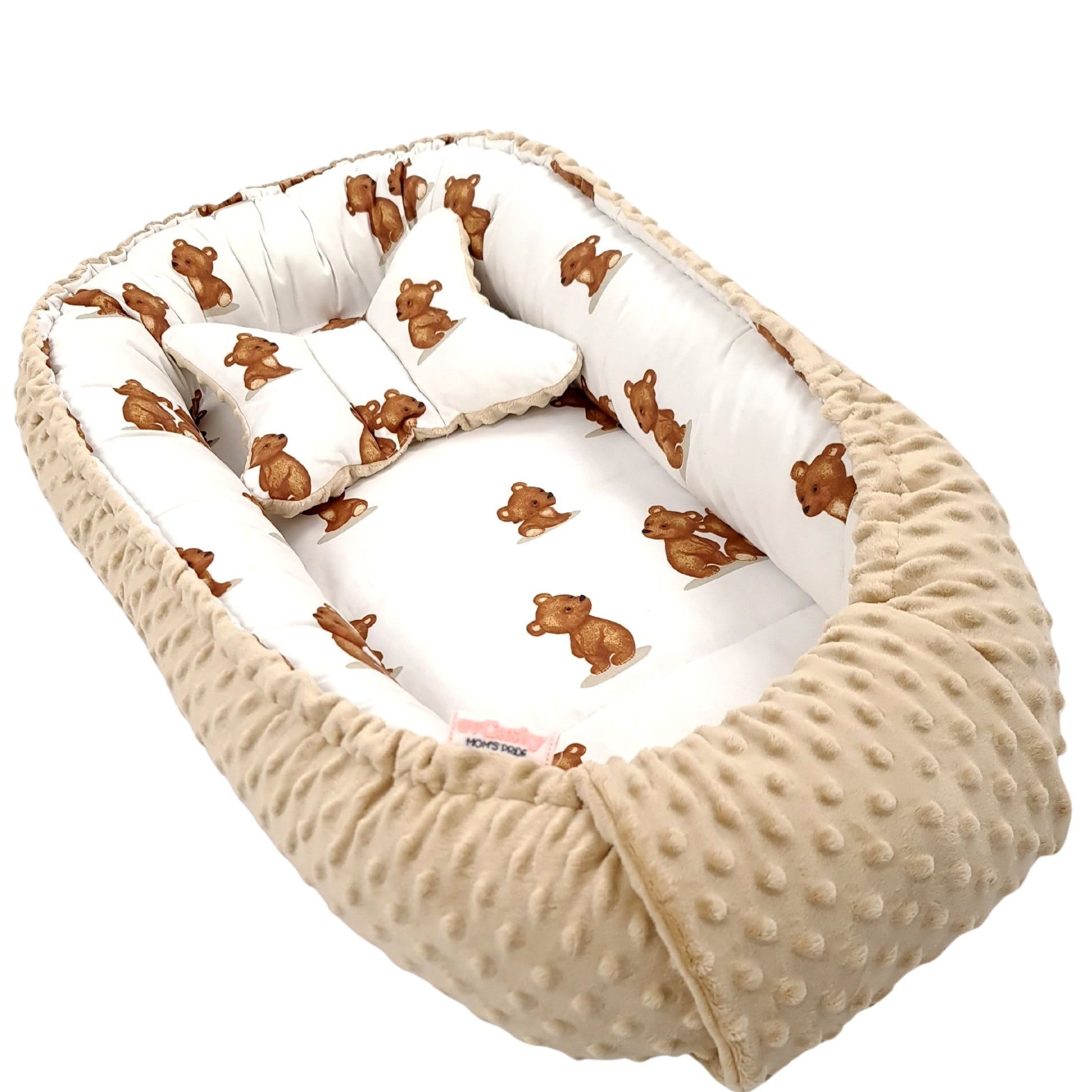 Portable and stylish baby nest – perfect for use at home or while traveling support pillow