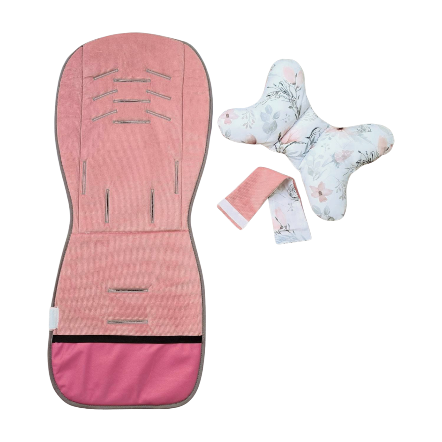 warm stroller liner, cooling stroller seat liner, stroller accessories, pink liner