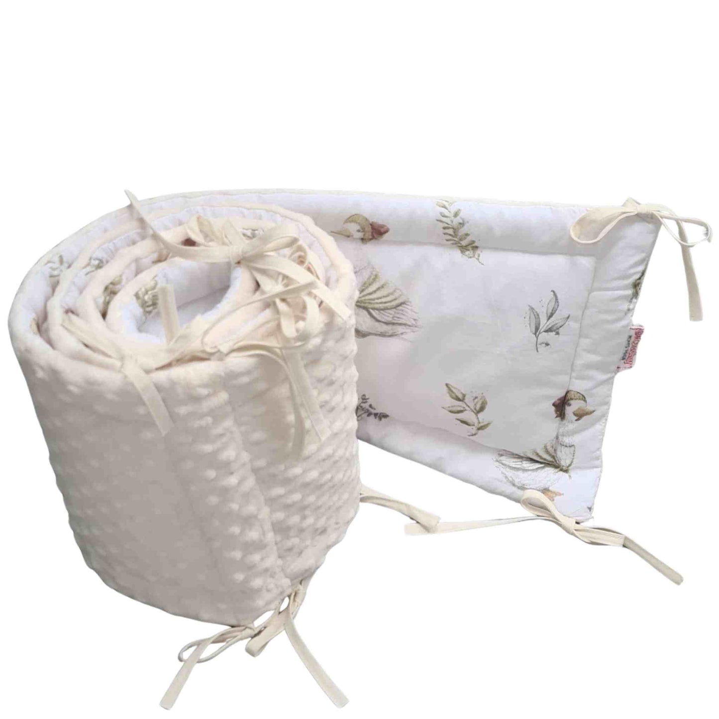 baby crib bumper protector cream colour evcushy